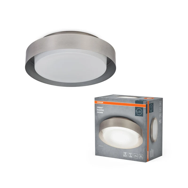 OSRAM ORBIS MADRID Lampada da soffitto 290mm, Nichel, E27