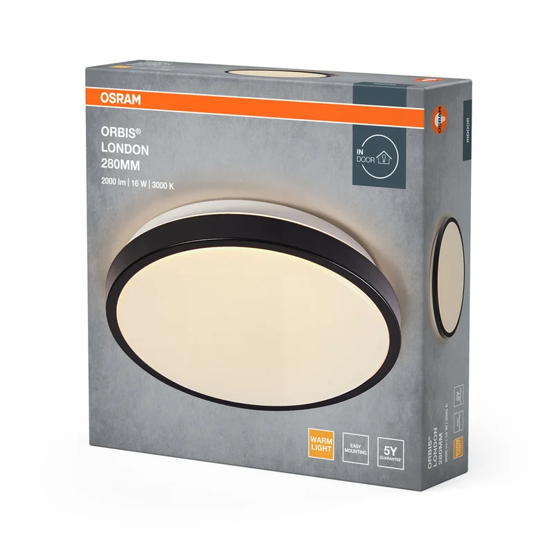 OSRAM ORBIS LONDON lampada da soffitto, nero, 16W, 2000lm
