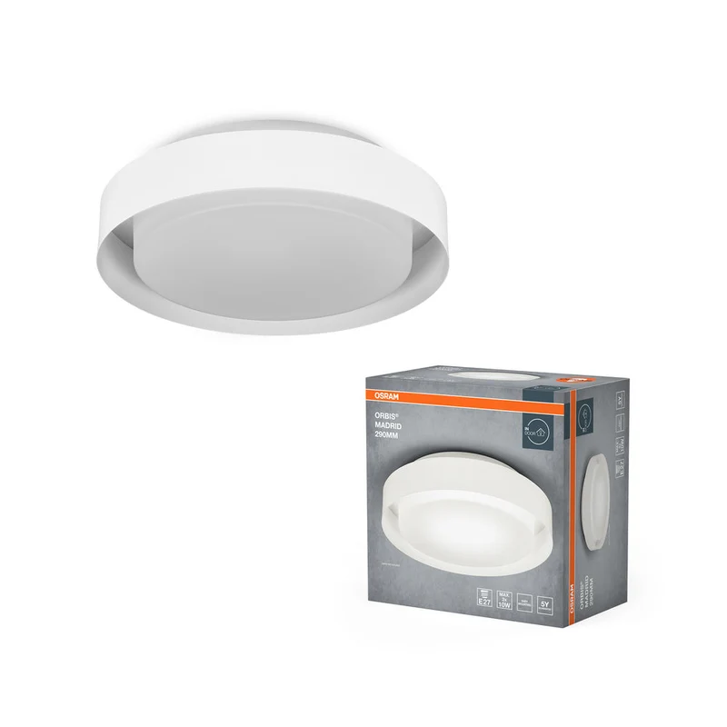 OSRAM ORBIS MADRID lampada da soffitto 290mm, bianca, E27
