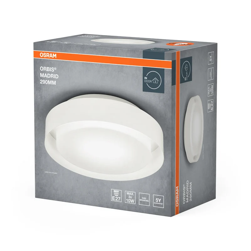 OSRAM ORBIS MADRID lampada da soffitto 290mm, bianca, E27