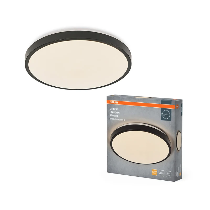 OSRAM ORBIS LONDON lampada da soffitto, nero, 24W, 2700lm