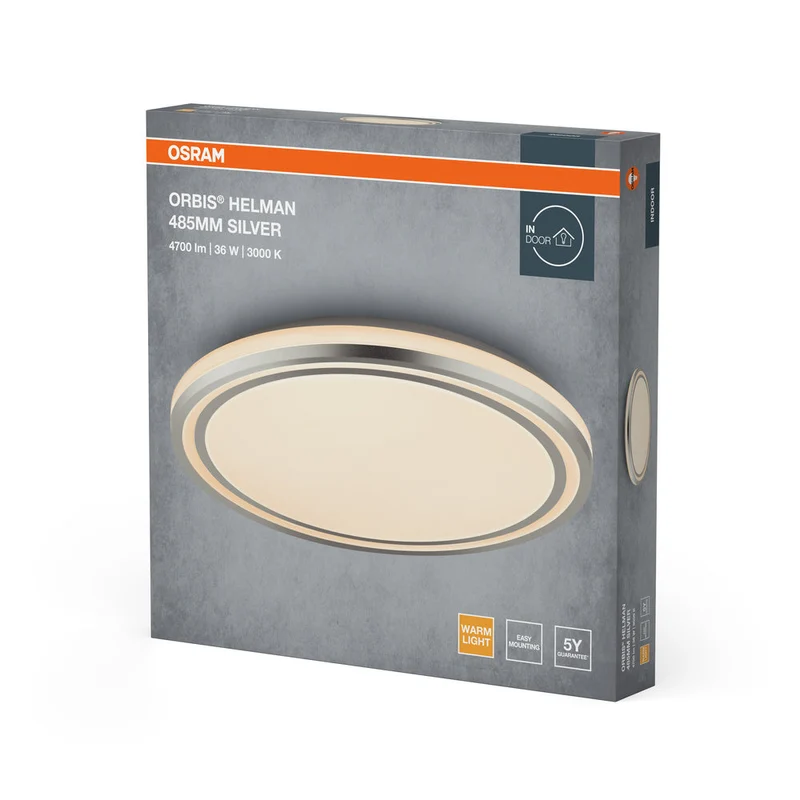 OSRAM ORBIS Helman lampada da soffitto 36W 2500lm bianco/argento