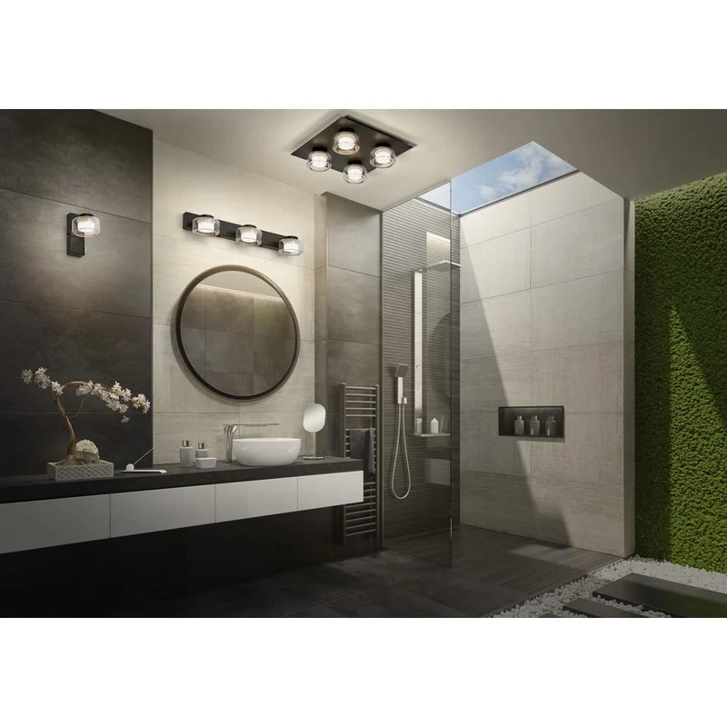 OSRAM ORBIS Fiamma Applique da bagno 16.5W Click CCT IP44 nero