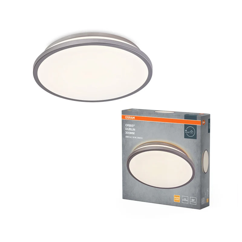 OSRAM ORBIS DUBLIN lampada da soffitto, argento, 16W, 2000lm