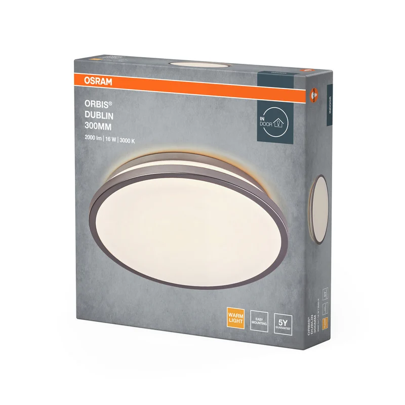 OSRAM ORBIS DUBLIN lampada da soffitto, argento, 16W, 2000lm