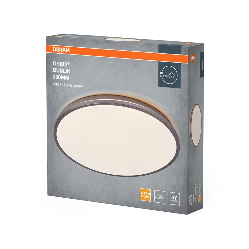 OSRAM ORBIS DUBLIN lampada da soffitto, argento, 24W, 2700lm