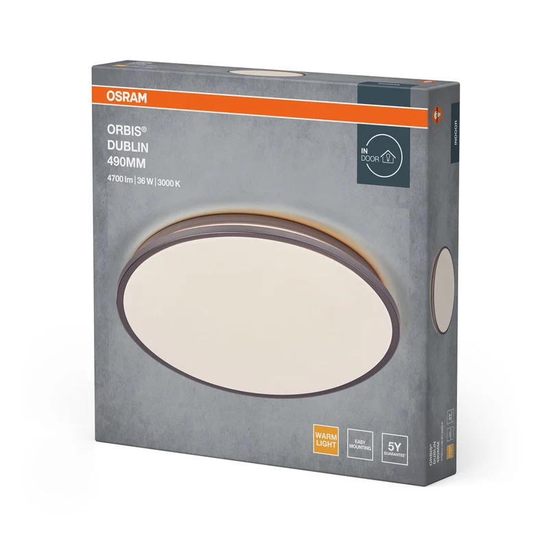 OSRAM ORBIS DUBLIN lampada da soffitto, argento, 36W, 4150lm