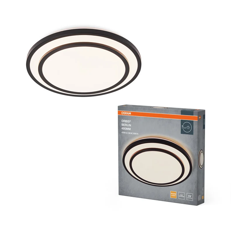OSRAM ORBIS BERLIN Lampada da soffitto, nero, 36W, 4150lm