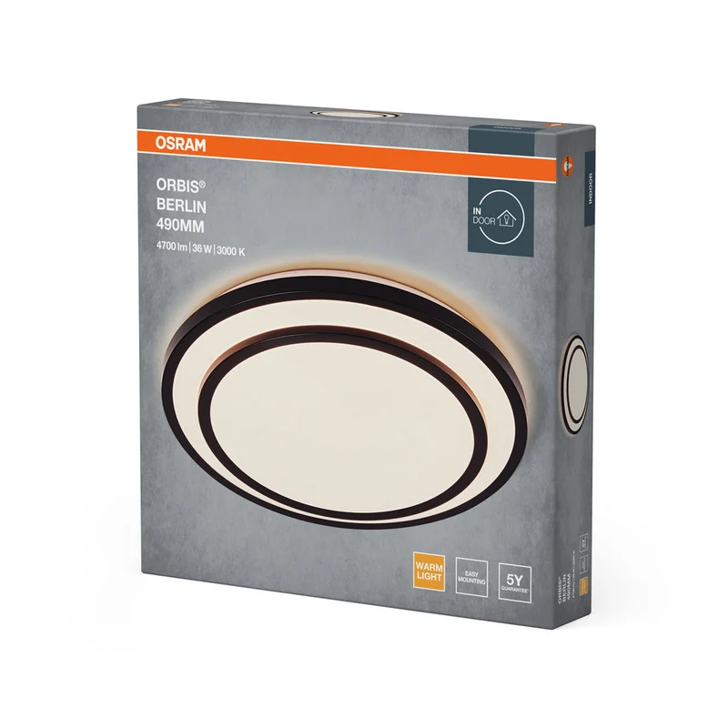 OSRAM ORBIS BERLIN Lampada da soffitto, nero, 36W, 4150lm