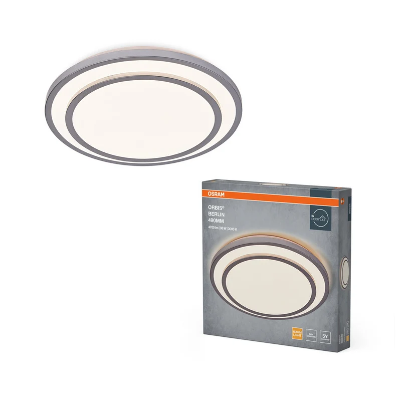 OSRAM ORBIS BERLIN lampada da soffitto, argento, 36W, 4150lm