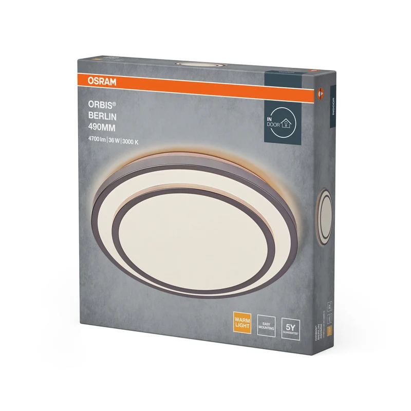 OSRAM ORBIS BERLIN lampada da soffitto, argento, 36W, 4150lm