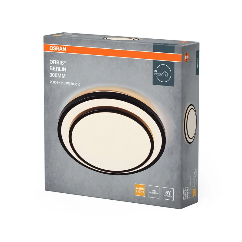 OSRAM ORBIS BERLIN lampada da soffitto, nero, 16W, 2000lm