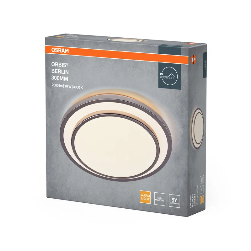 OSRAM ORBIS BERLIN Lampada da soffitto, argento, 16W, 2000lm
