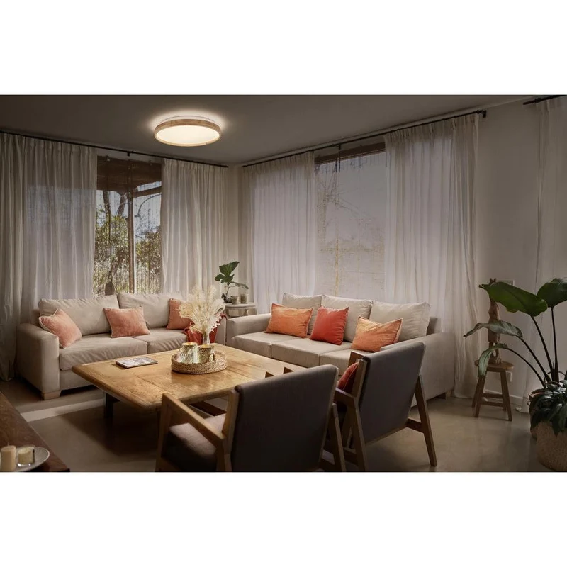 OSRAM ORBIS Alison lampada da soffitto 36W dimmerabile Click-DIM 500mm decorazione in legno