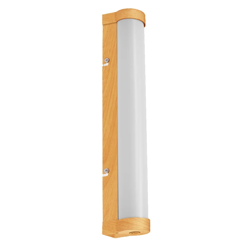 OSRAM ORBIS Tubo Specchio da bagno / Applique da parete Vetro satinato 9W 40cm Decorazione legno