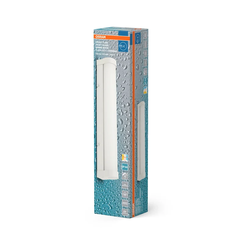 OSRAM ORBIS Tubo Specchio da bagno / Applique da parete Vetro satinato 9W 40cm dimmerabile bianco