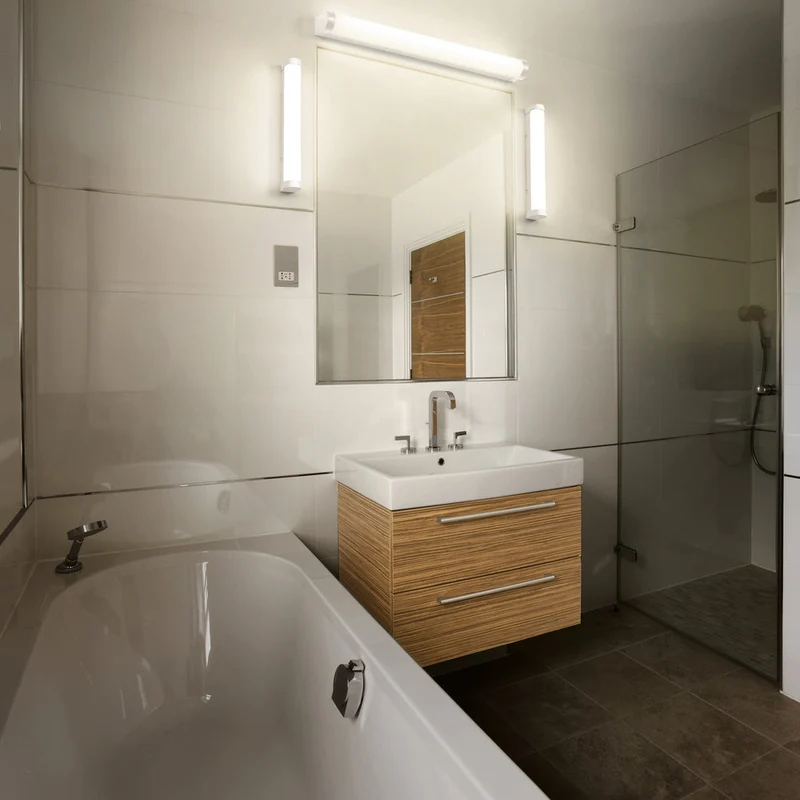 OSRAM ORBIS Tubo Specchio da bagno / Applique da parete Vetro satinato 9W 40cm dimmerabile bianco