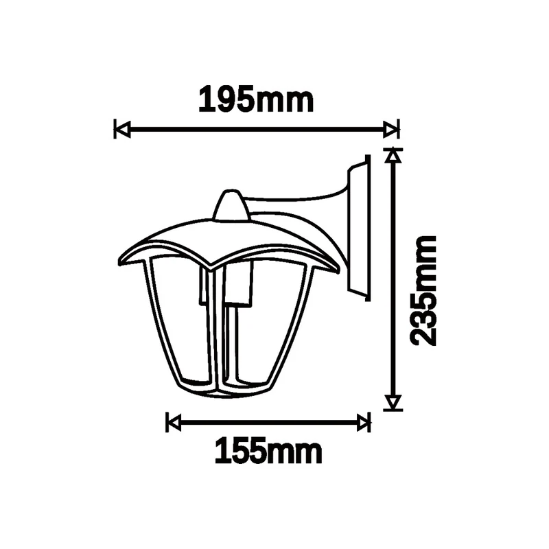 Applique da esterno E27 819WB-B232-G