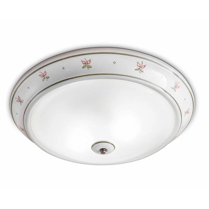 Capua - Plafonnier en céramique, style shabby chic, Ø 44 cm