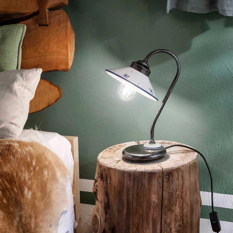 Asti - Lampe à poser en céramique, style éclectique