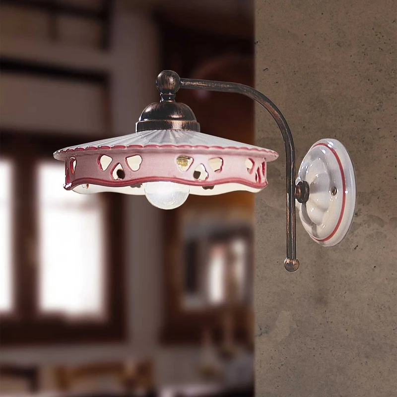 Alessandria - Applique murale en céramique, style shabby chic