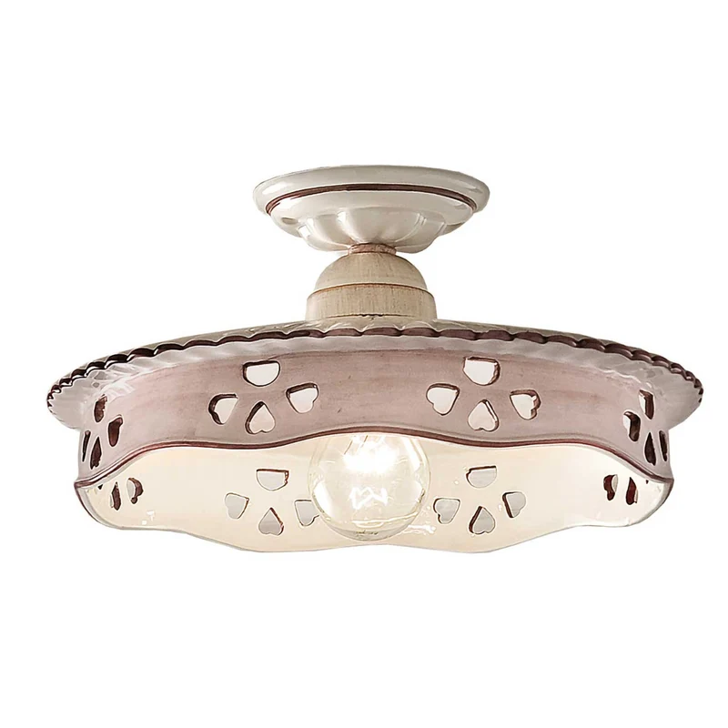 Alessandria - Plafonnier en céramique, style shabby chic