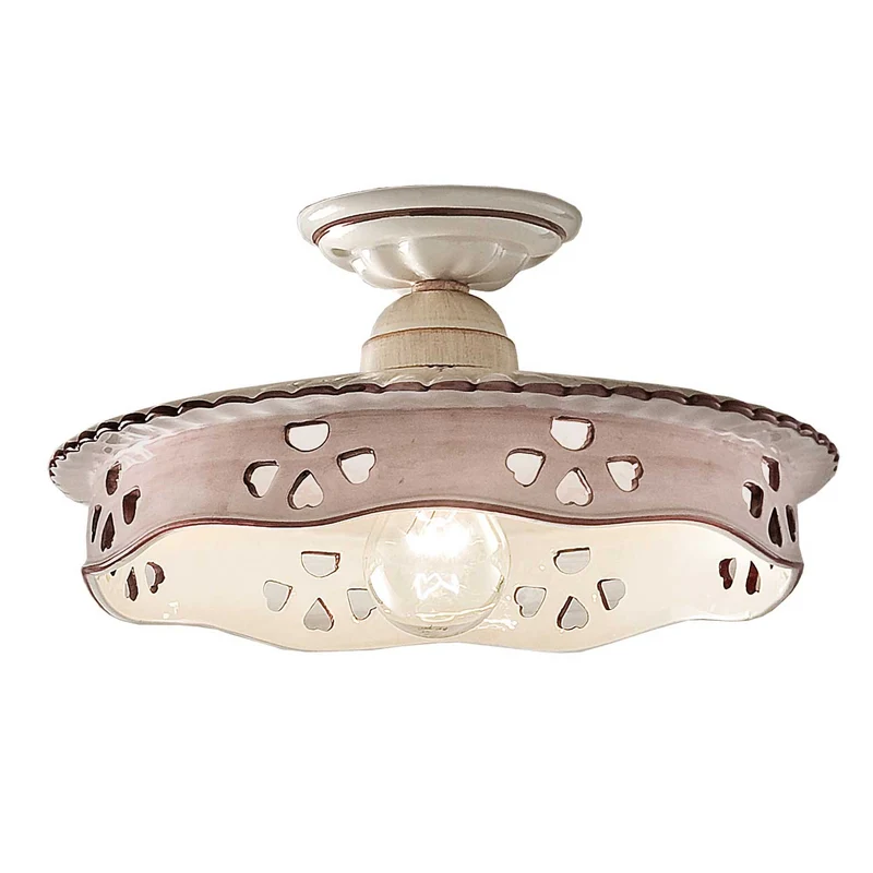 Alessandria - Plafonnier en céramique, style shabby chic
