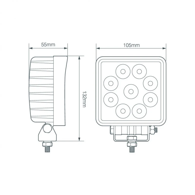 Lampada da inondazione quadrata da 27w di LED Autolamps