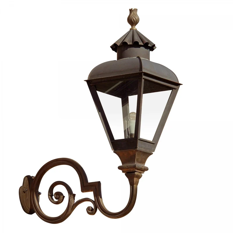 Casa Padrino Jugendstil Außenwandleuchte 33 x 76 x H. 100 cm - Bronze - Nostalgische Wetterfeste Außenleuchte