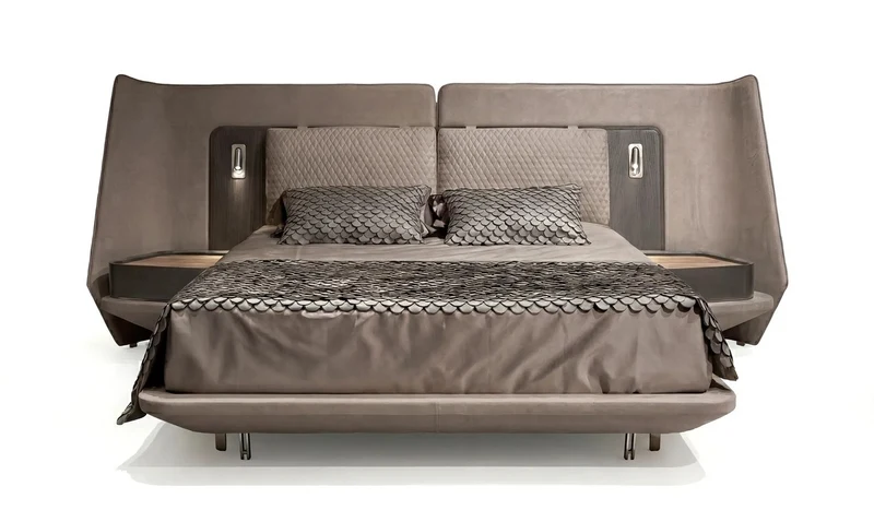 Casa Padrino Luxus Doppelbett Dunkelbraun - Hochwertige Verarbeitung - Moderne Schlafzimmer Möbel - Luxus Qualität
