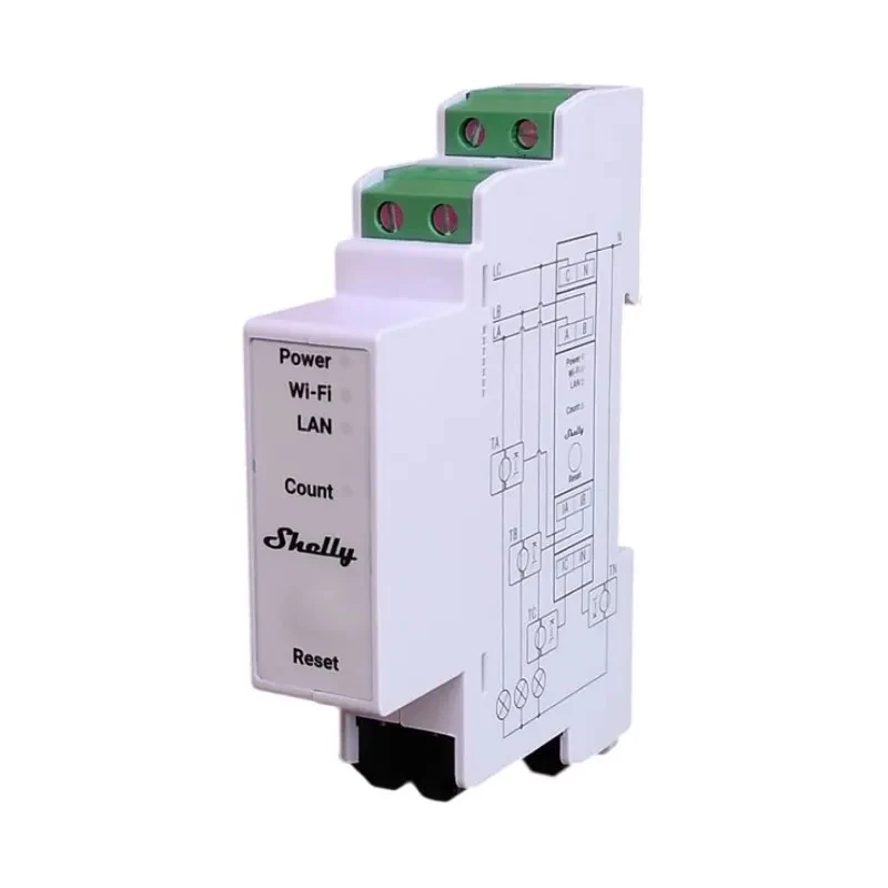 Shelly Pro 3EM 120A - Contatore Trifase DIN Rail