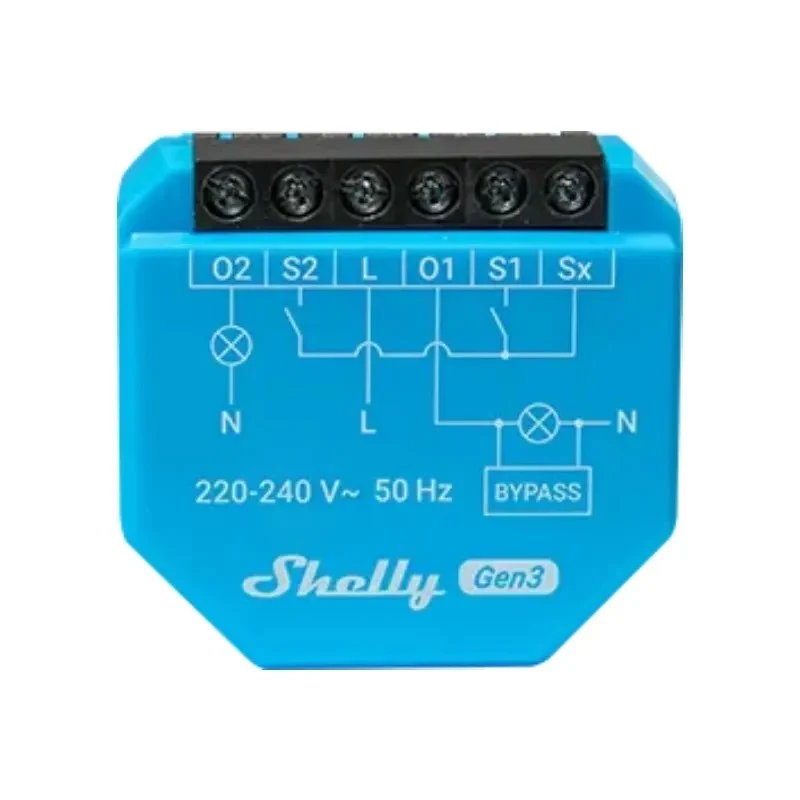 Shelly 2L Gen3 - Interruttore Smart 2CH Senza Neutro