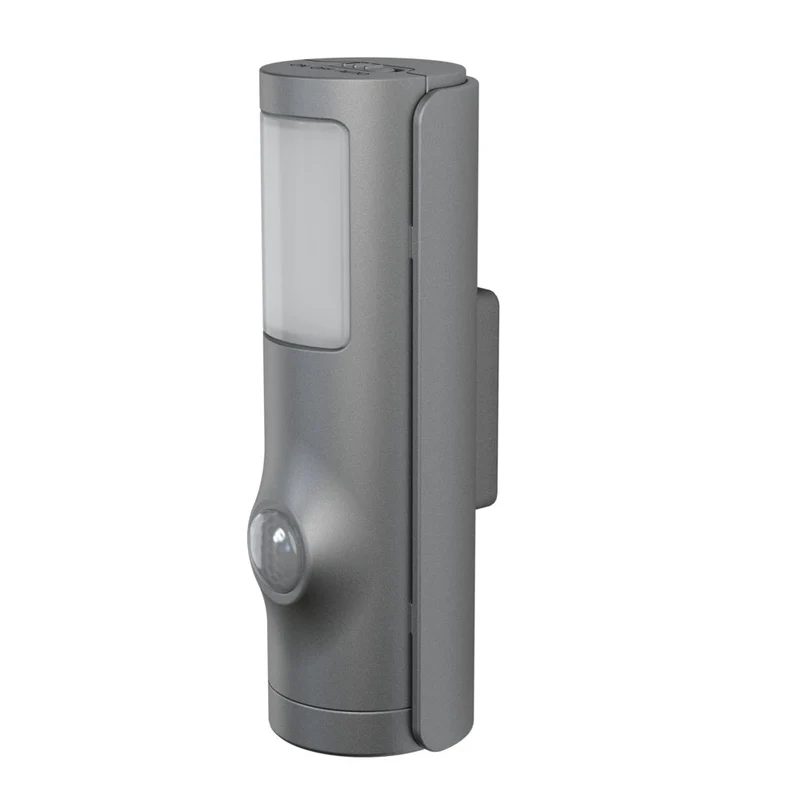 OSRAM NIGHTLUX® Torcia Bianca, luce notturna mobile con sensore di movimento, grigio