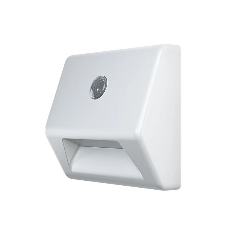 OSRAM LED NIGHTLUX Lampada da scale a batteria, sensore di movimento, sensore giorno-notte, bianco freddo, 28,0 mm x 84,0 mm x 73,0 mm, bianco