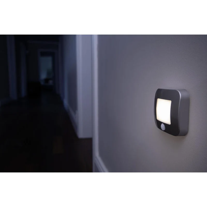 OSRAM NIGHTLUX® Hall Batteria LED Luce Notturna con Sensore 0,3W / 4000K Bianco Freddo, grigio