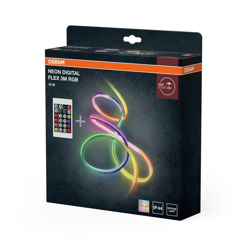 OSRAM NEON DIGITALE Flex esterno LED striscia luminosa RGB con telecomando 15W 3m