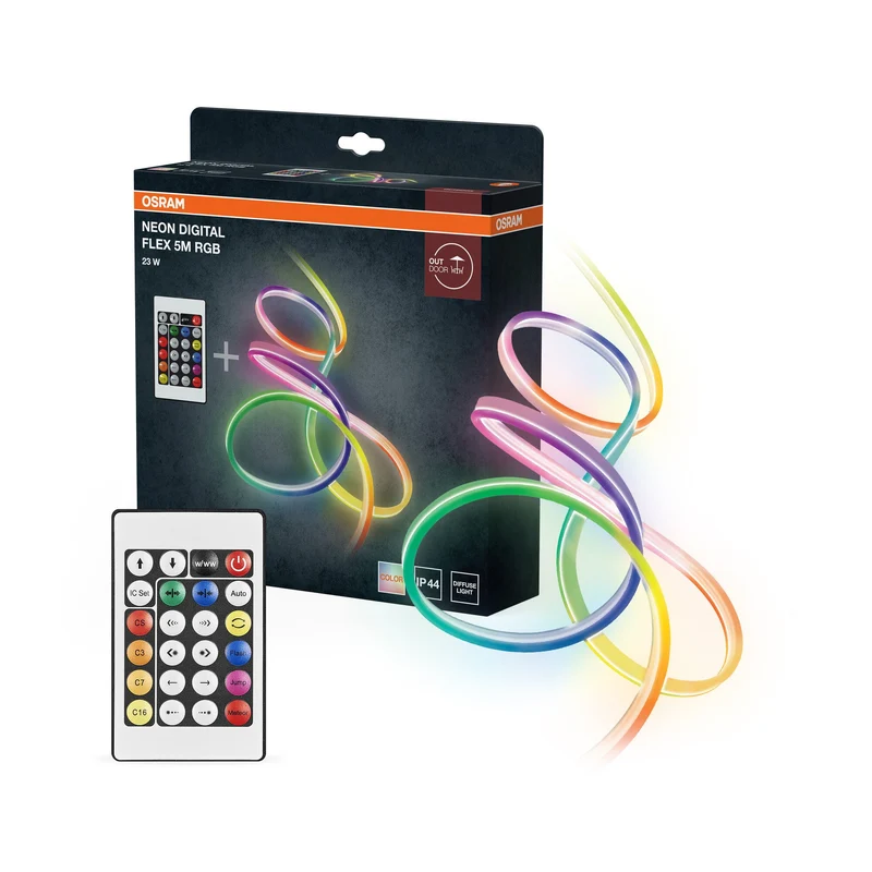 OSRAM NEON DIGITALE Flex esterno LED striscia luminosa RGB con telecomando 23W 5m