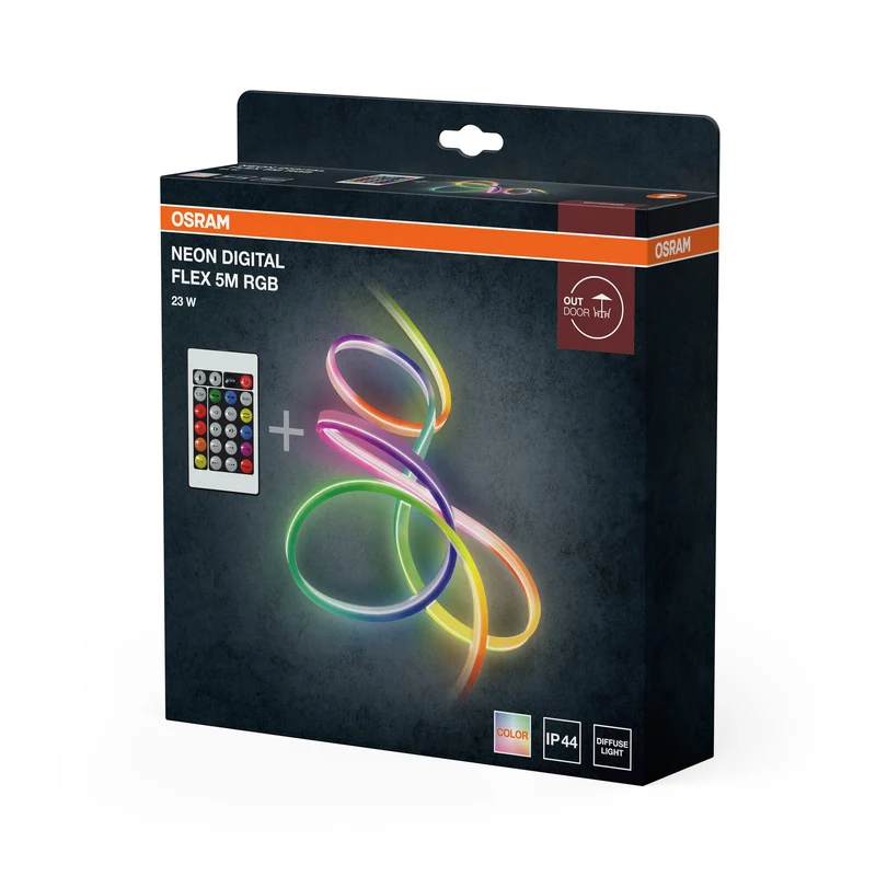 OSRAM NEON DIGITALE Flex esterno LED striscia luminosa RGB con telecomando 23W 5m