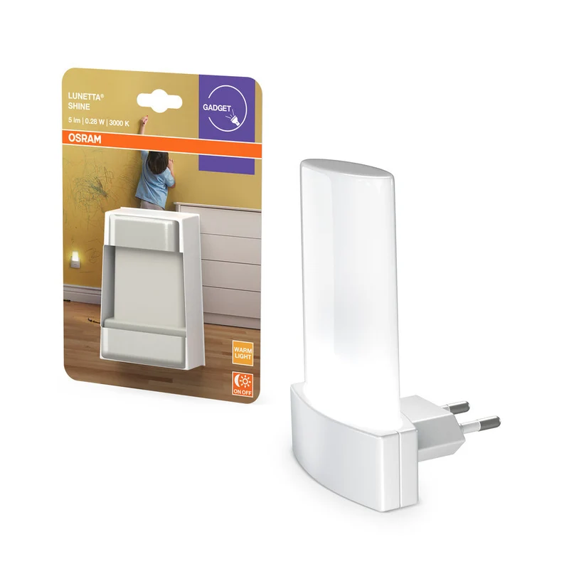 OSRAM LUNETTA® Shine luce notturna con sensore LED per presa 0,28W / 3000K bianco caldo