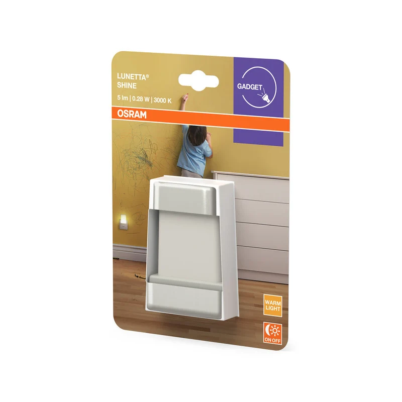 OSRAM LUNETTA® Shine luce notturna con sensore LED per presa 0,28W / 3000K bianco caldo
