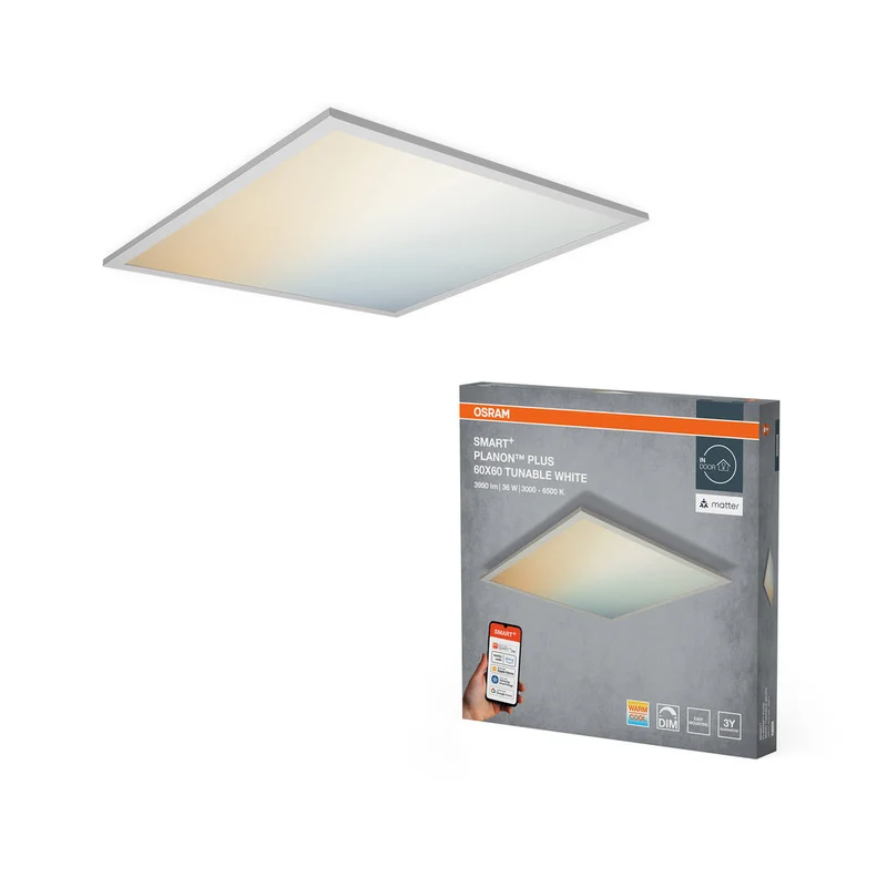 OSRAM Matter SMART+ PLANON PLUS Pannello LED Regolabile Bianco 600X600