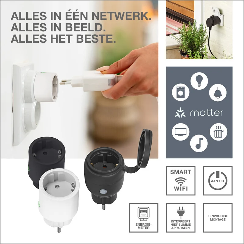 OSRAM Matter SMART+ Plug presa intelligente da interno, nera