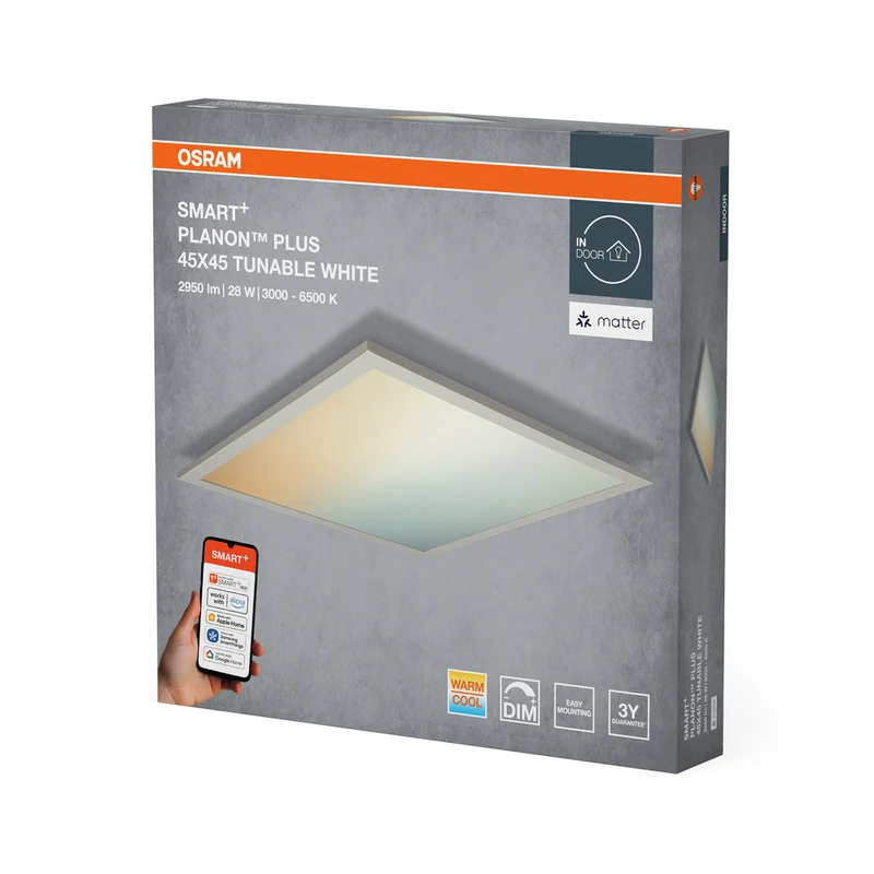 OSRAM Matter SMART+ PLANON PLUS Pannello LED Regolabile Bianco 450X450