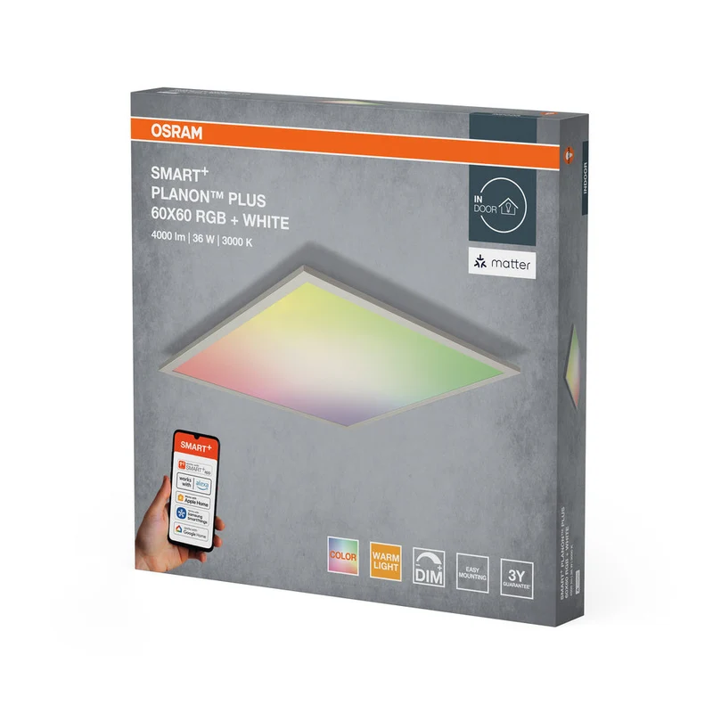 OSRAM Matter SMART+ PLANON PLUS Pannello LED multicolore 600X600