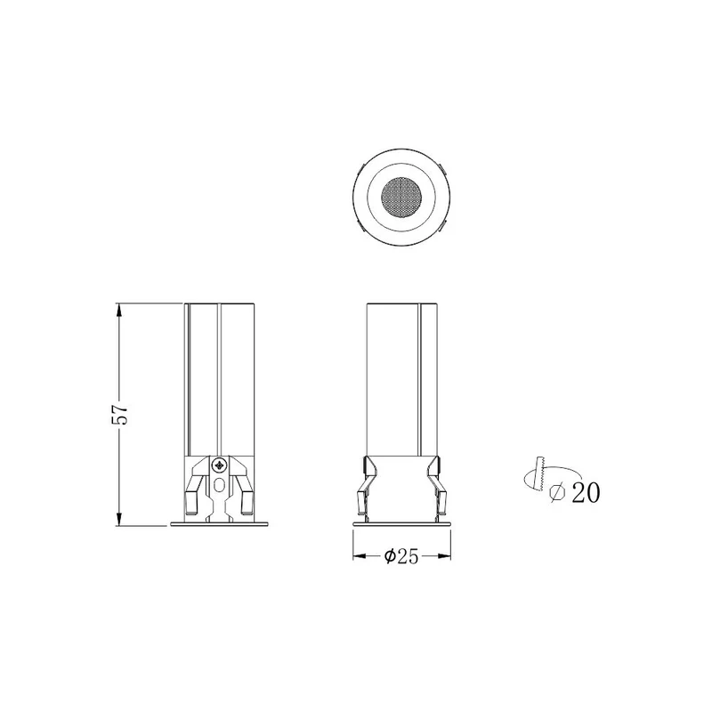 Faretto da incasso R20-NC