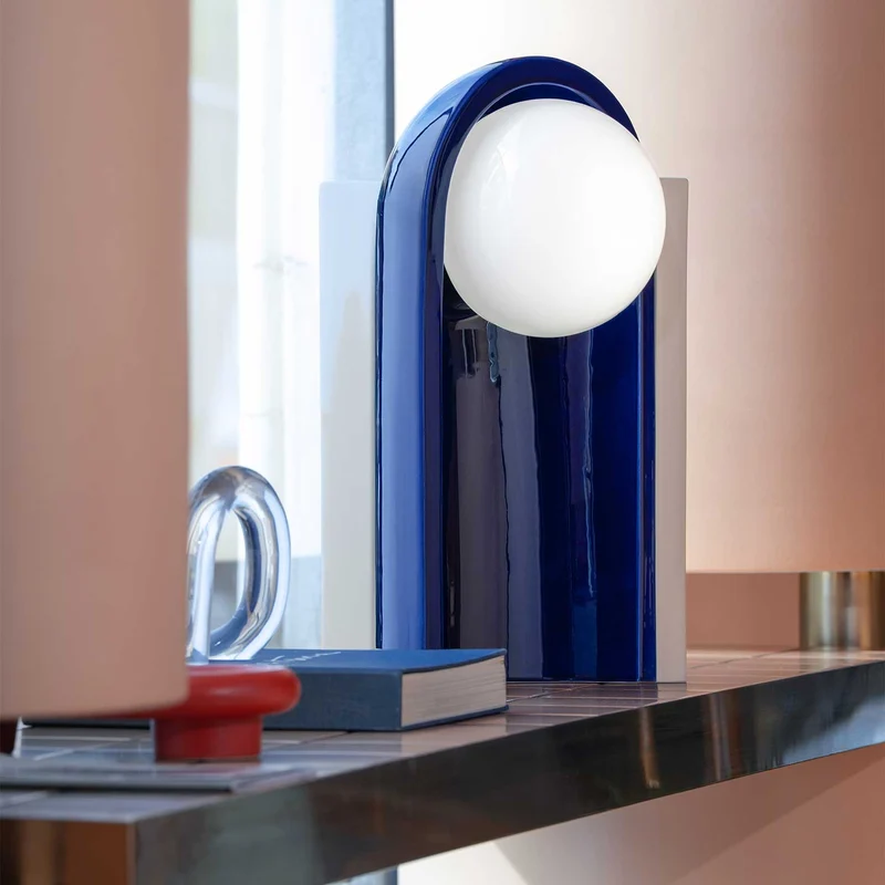 Cléo - Lampe à poser en céramique, style éclectique, H 42 cm