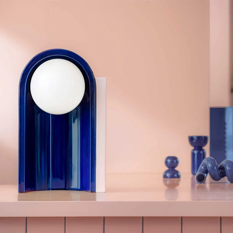 Cléo - Lampe à poser en céramique, style éclectique, H 42 cm