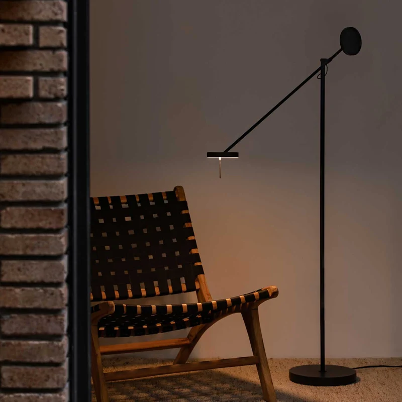 Invisible - Lampadaire LED en acier et aluminium, style minimaliste