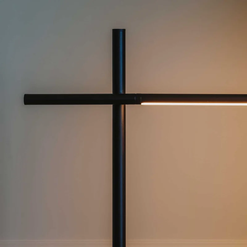 Tubs - Lampadaire LED en acier et marbre, style architectural
