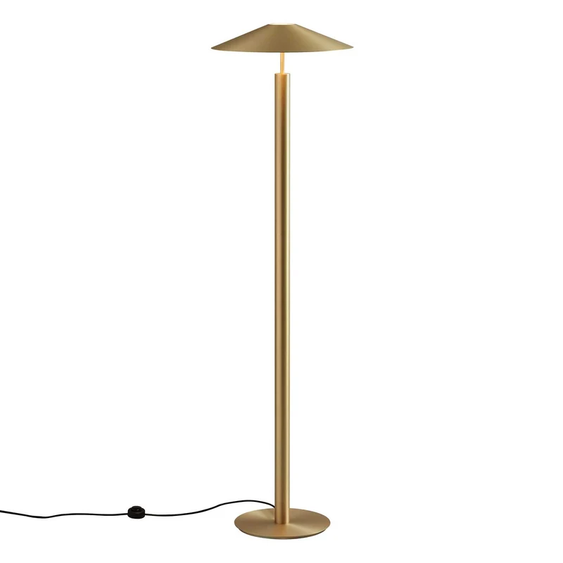 H - Lampadaire LED en acier et acrylique sablé, style minimaliste